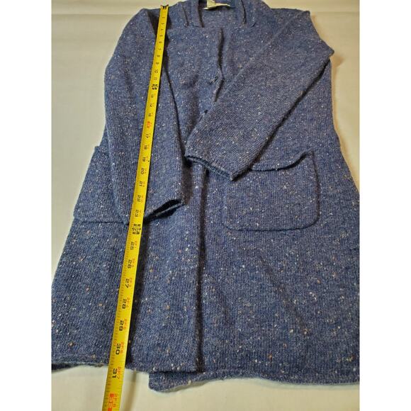 The Territory Ahead Sweater XS Womens Navy Blue Long Cardigan Pockets LambsWool - Picture 7 of 8